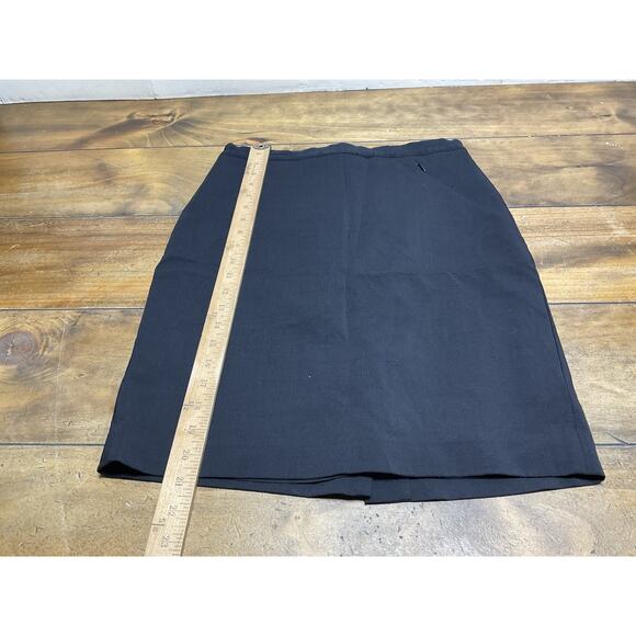 Club Monaco Women's Knee Length Pencil Skirt Wool Blend Black Size 6 - Picture 9 of 10